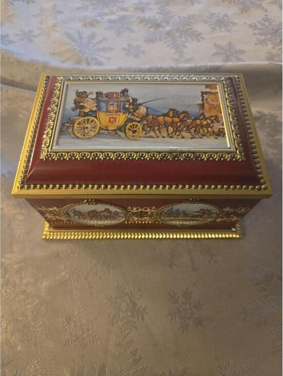 Other - Vintage Klann Quality Western Germany Stagecoach Litho Metal Tin